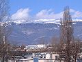 Vue sur les monts Jura depuis le CERN.