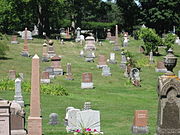 A view of grave markers in Cataraqui Cemetery