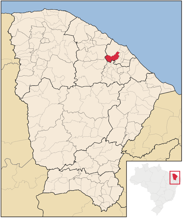Localização de Maranguape no Ceará