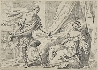 Céphale et Procris, Johann Liss, estampe à l'eau-forte, The Metropolitan Museum of Art, Inv. 2014.462.