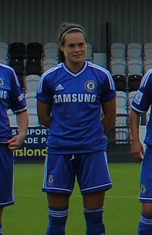 Rafferty with Chelsea in 2014 Claire Rafferty 2014 (cropped).jpg