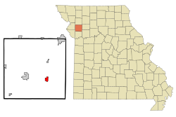 Location of Lathrop, Missouri