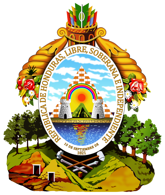 Ficheiro:Coat of arms of Honduras.svg