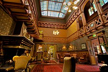 A lavish, antiquated building interior