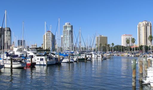 Downtown St. Petersburg Florida from Marina