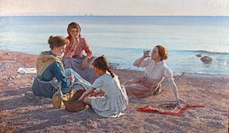 La Merenda, 1904, at the Antignano beach in Livorno