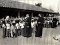 Visita a San Juan Nonualco del padre superiore dei frati francescani del Veneto, 1970.