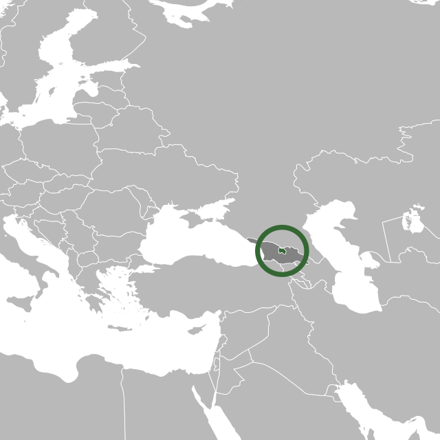 Localização  República da Ossétia do Sul-Estado da Alânia