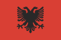 Bandera del Gobierno Democrático de Albania, utilizado en la sesión inaugural de la Asamblea Constitucional el 10 de enero de 1946.