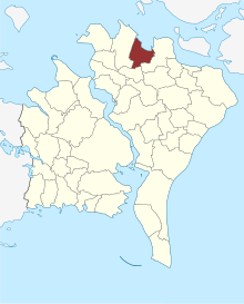 Lage des Nørre Alslev Sogn in der Guldborgsund Kommune