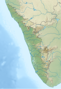 Map showing the location of Periyar National Park