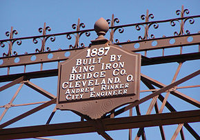 Plaque above bridge