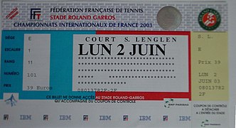 Eintrittskarte von 2003