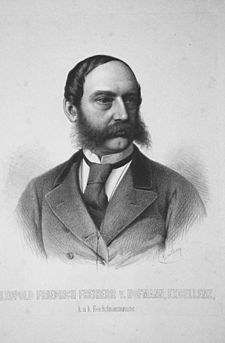Leopold Friedrich von Hofmann na litografii cca z r. 1865