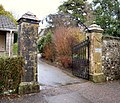 The Grade II listed cemetery gates