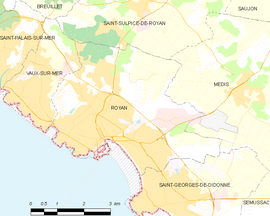 Mapa obce Royan