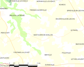 Mapa obce Saint-Aubin-de-Scellon