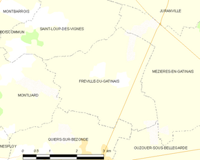 Poziția localității Fréville-du-Gâtinais