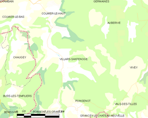 Poziția localității Villars-Santenoge