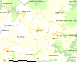 Mapa obce Montigny