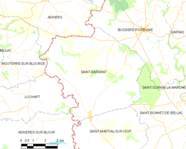 Mapa obce Saint-Barbant