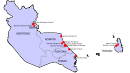 Map of Rompin District, Pahang 彭亨州云冰县地图