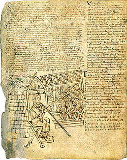 Страница от ръкописа De nuptiis, 10 век, Париж, Bibliothèque Nationale, Lat. 7900 A