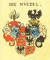 Wappen der Nützel in Siebmachers Wappenbuch 1605 (spiegelverkehrt)