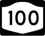 New York State Route 100 marker