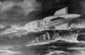 Contemporary artist's rendering of the crash of the USS Macon