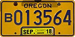 Номерной знак автобуса Oregon 2018, 6 Digit.jpg