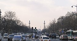 Der Cours de Vincennes in Richtung Place de la Nation