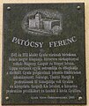 Patócsy Ferenc, Patócsy Ferenc utca 1.