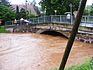 Pleiße Hochwasser 2013 in Langenhessen / Brückenweg