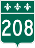 Route 208 marker
