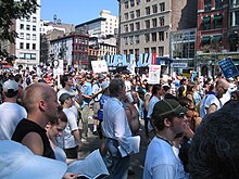 Protesters gather in Union Square for a march RNC NYC union square A29.jpg