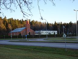 Sörängen och Syrianska kyrkan sett från Vallby.