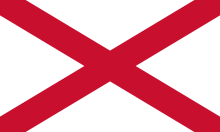The cross of Saint Patrick was incorporated into the Union Jack in 1801 to represent Ireland. However, the imminent creation of the Irish Free State in 1922 saw some people question the continued placement of the cross on the Union Jack. Saint Patrick's Saltire.svg