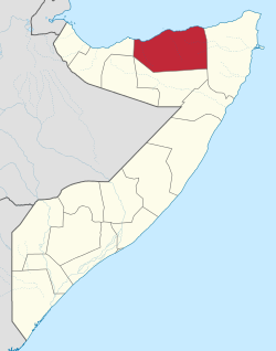 Location in Somalia.