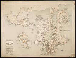 Map of the Landschap of Buton (Sultanate of Buton) in 1916.