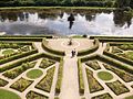 Blick vom Globushaus auf Spiegelteich, Herkules und südliche Gartenterasse, Schloß Gottorf, Schleswig