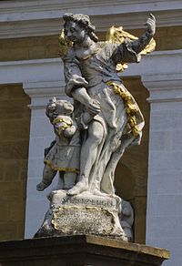 Statue of a guardian angel in Memmelsdorf, Germany Schutzengel.jpg