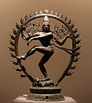 Shiva as lord of the dance; c. 11th century; bronze; height: 96 cm; Musée Guimet (Paris)[90]