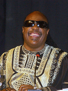 Stevie Wonder at a conference in Salvador, Brazil, in July 2006