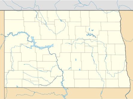 Location map JAV Šiaurės Dakota