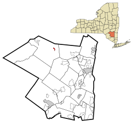 Ulster County New York incorporated and unincorporated areas Phoenicia highlighted.svg