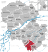 Lage der Gemeinde Velden im Landkreis Landshut