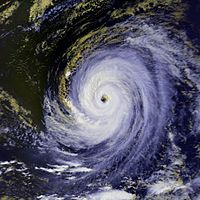 Typhoon Vera early on August 24, 1986