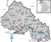 Lage der Verwaltungsgemeinschaft Bad Neustadt an der Saale im Landkreis Rhön-Grabfeld