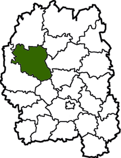 Raion location in Zhytomyr Oblast